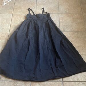 Zara Elegant Black Textured Dress.